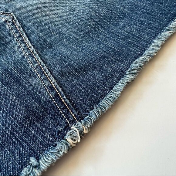 Old Navy Distressed High Waist Mini Denim Jean Skirt Size 0 - Picture 11 of 13